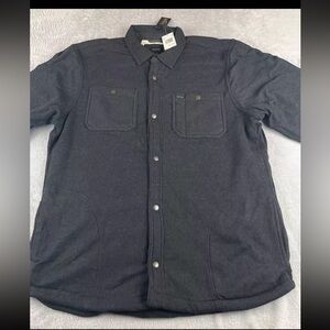 Buffalo David Bitton mens Dark Gray Waffle Knit Shirt Jacket Shacket size XXL